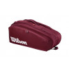 Теннисная сумка Wilson Defyer V1 9PK Red — вместительность и защита инвентаря в ярком дизайне