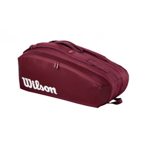 Теннисная сумка Wilson Defyer V1 9PK Red — вместительность и защита инвентаря в ярком дизайне