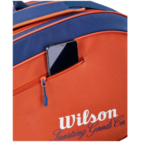 Теннисная сумка Wilson Team RG 6PK Clay/Navy (2026) — стиль и функциональность для ежедневных тренировок
