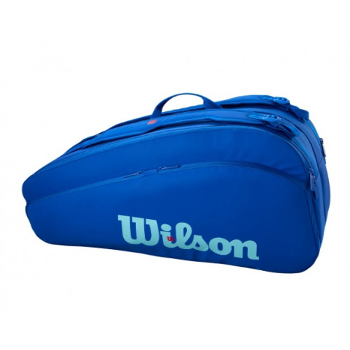 Теннисная сумка Wilson Ultra v5 Tour 12 Bright Blue — вместительность и стиль для турнирных выездов