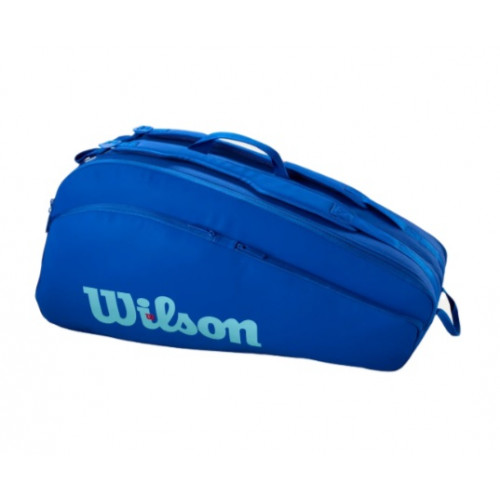 Теннисная сумка Wilson Ultra v5 Tour 12 Bright Blue — вместительность и стиль для турнирных выездов
