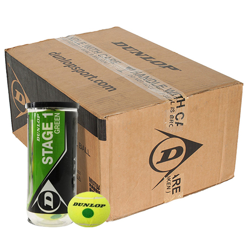 Детские теннисные мячи Dunlop Stage 1 Green 72 мяча 