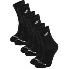 Носки теннисные Babolat Socks Unisex Black 3 пары 