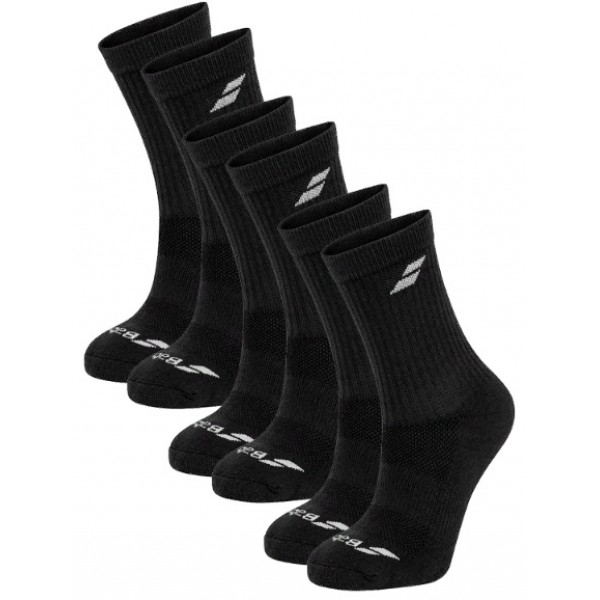 Носки теннисные детские Babolat Socks Unisex Black 3 пары