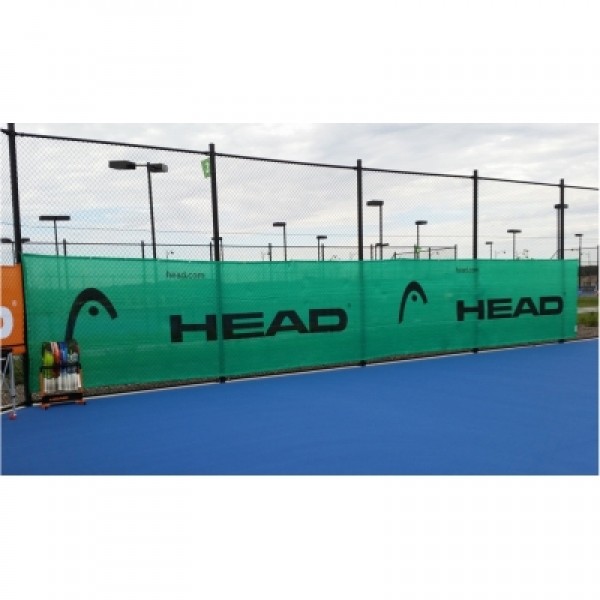 Ветровой экран (фон) ,размер 2*12м (зелёный) с логотипом HEAD  