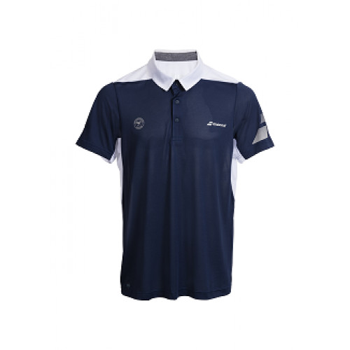 Мужское поло Babolat Perf Wimbledon (blue/white) для большого тенниса  