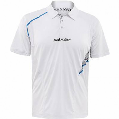 Мужское поло Babolat Performance (White) для большого тенниса