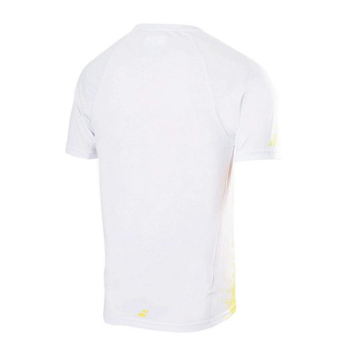Футболка детская Babolat Perf Crew Neck (White/Yellow) для большого тенниса