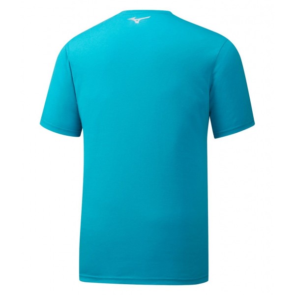 Мужская футболка Mizuno Heritage RB Tee (Blue) для большого тенниса