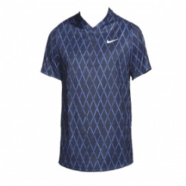 Мужская футболка Nike Court Dri-FIT Victory Top Print (Blue) для большого тенниса