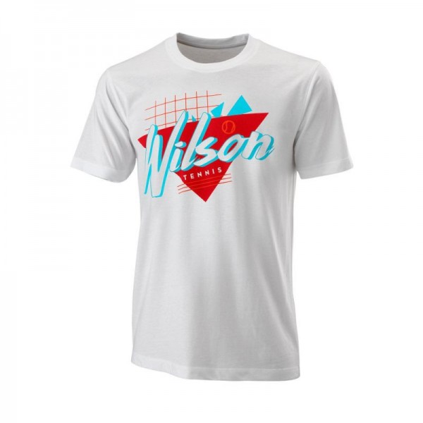 Мужская футболка Wilson Nostalgia Tech Tee (White) для большого тенниса