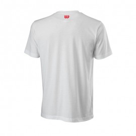 Мужская футболка Wilson Nostalgia Tech Tee (White) для большого тенниса