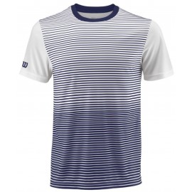 Футболка детская Wilson Team Striped Crew (Blue/White) для большого тенниса