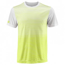Футболка детская Wilson Team Striped Crew (Yellow/White) для большого тенниса