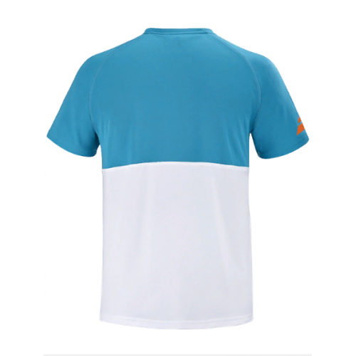 Футболка детская Babolat Play Crew Neck (White/Blue) для большого тенниса
