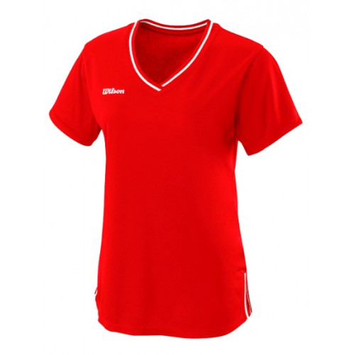 Футболка Wilson Team II V-Neck (Red) детская для большого тенниса