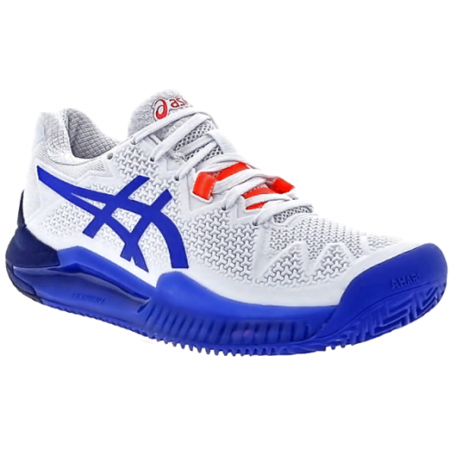 Теннисные кроссовки женские Asics Gel-Resolution 8 (White/Lapis Lazuli Blue)