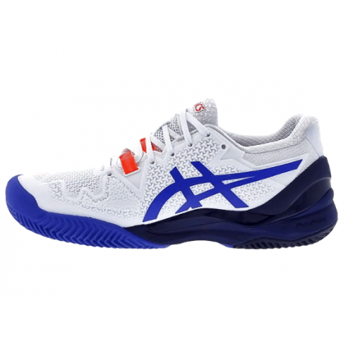 Теннисные кроссовки женские Asics Gel-Resolution 8 (White/Lapis Lazuli Blue)