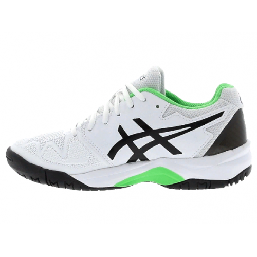 Детские теннисные кроссовки Asics Gel-Resolution 8 GS Clay (White/Green Gecko)